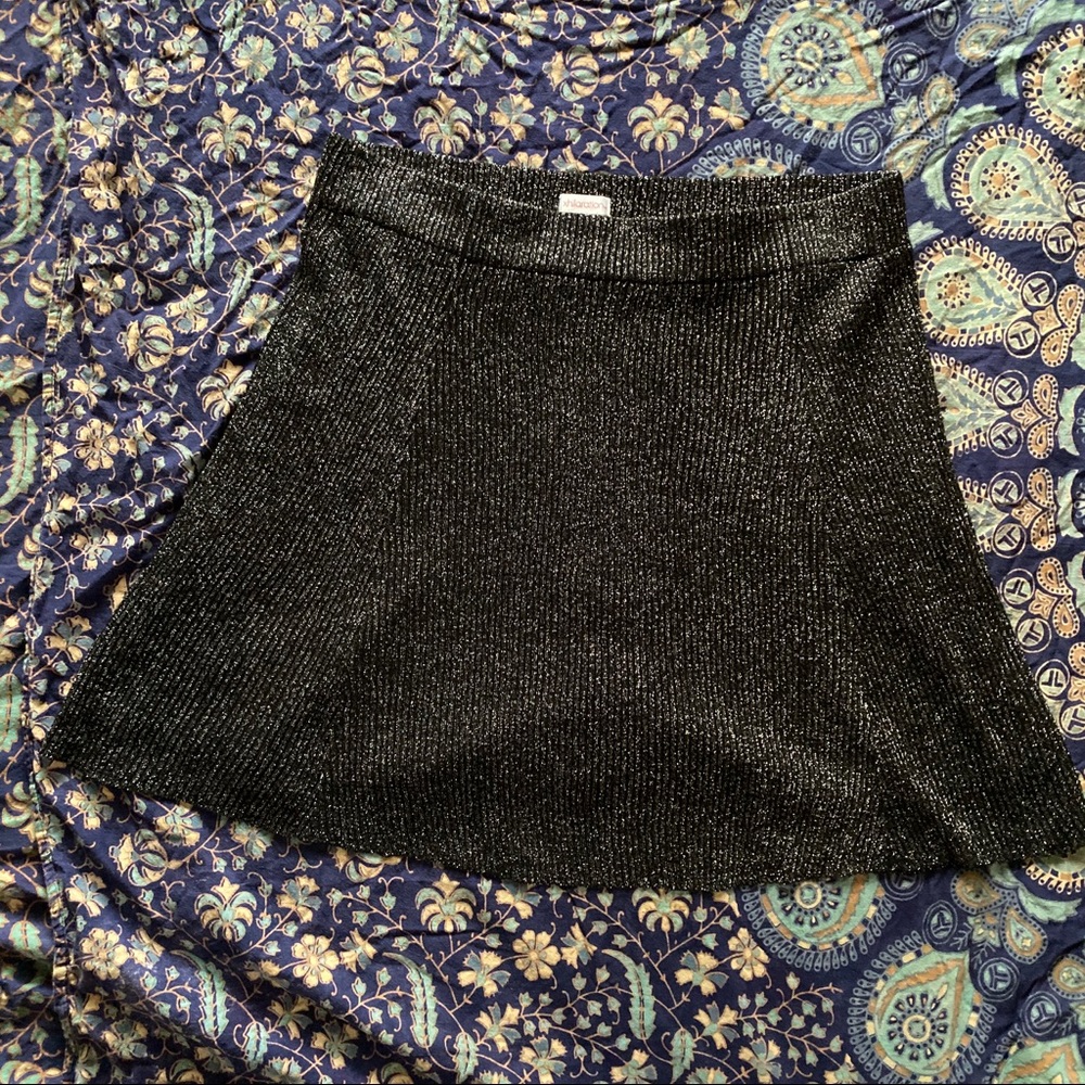 Black and silver sparkly skirt